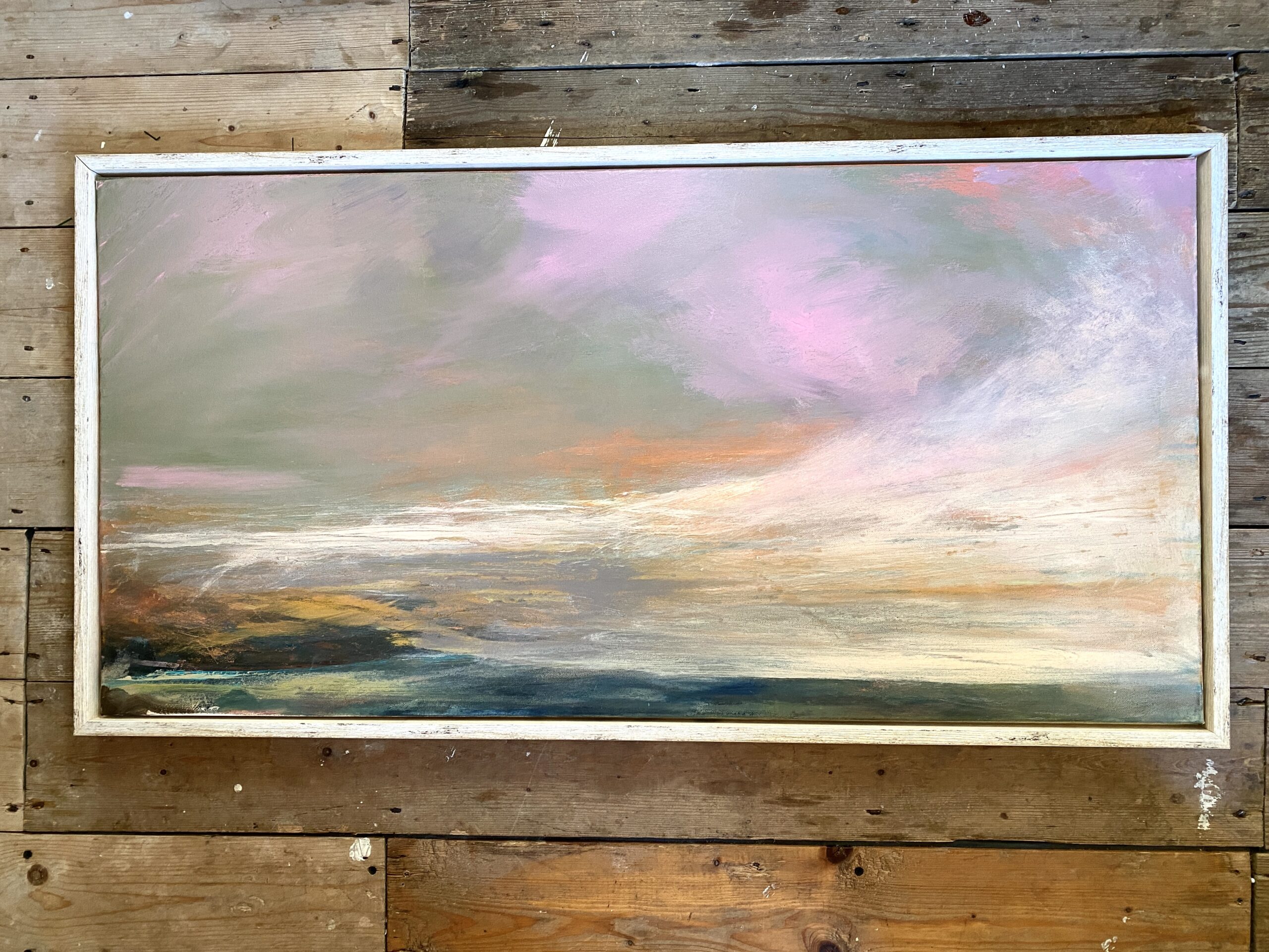 Winter Morning Wimbledon Common 105x54cm Acrylic on Canvas