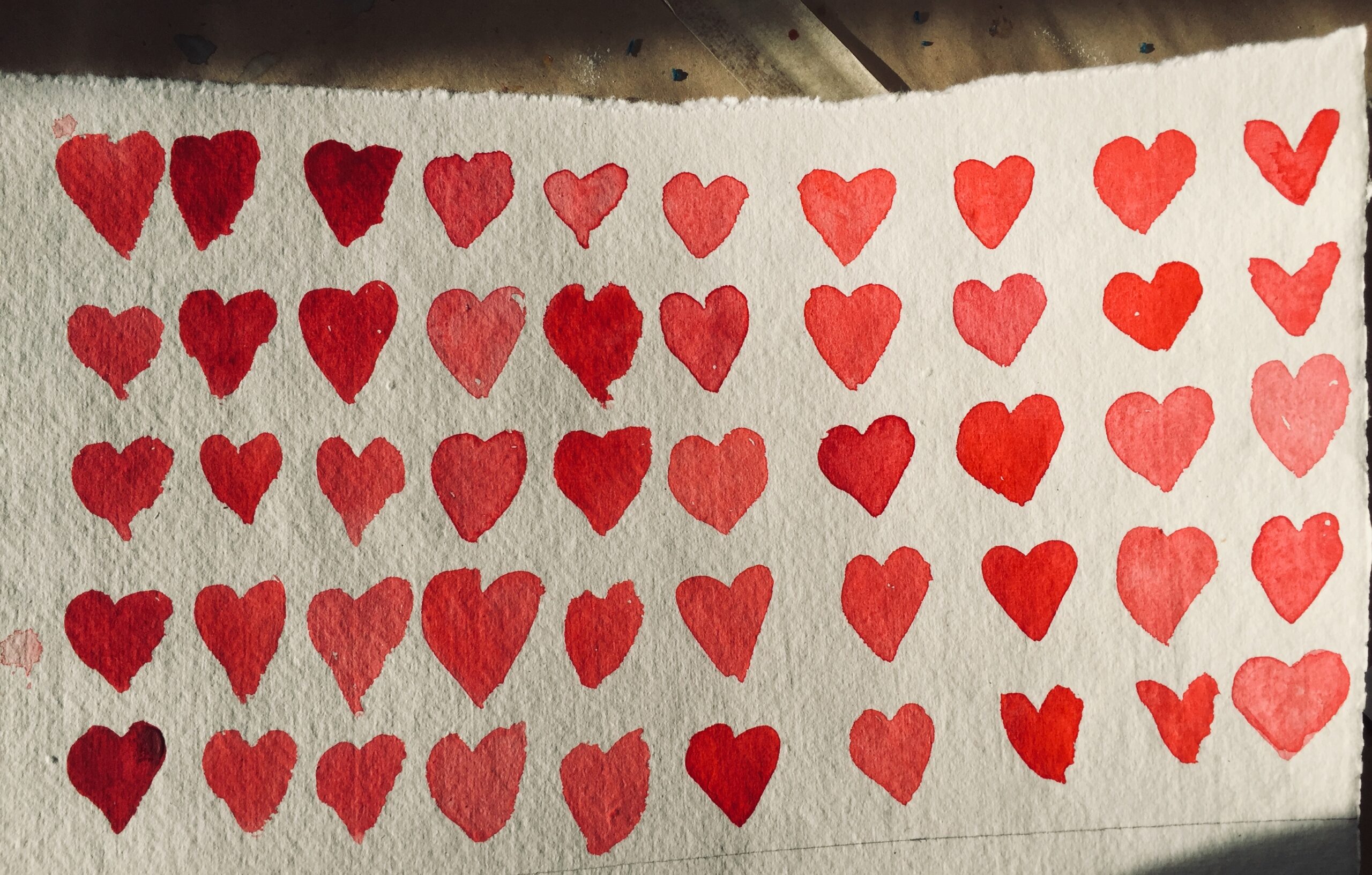 Heart greeting card design - Alison Clarke