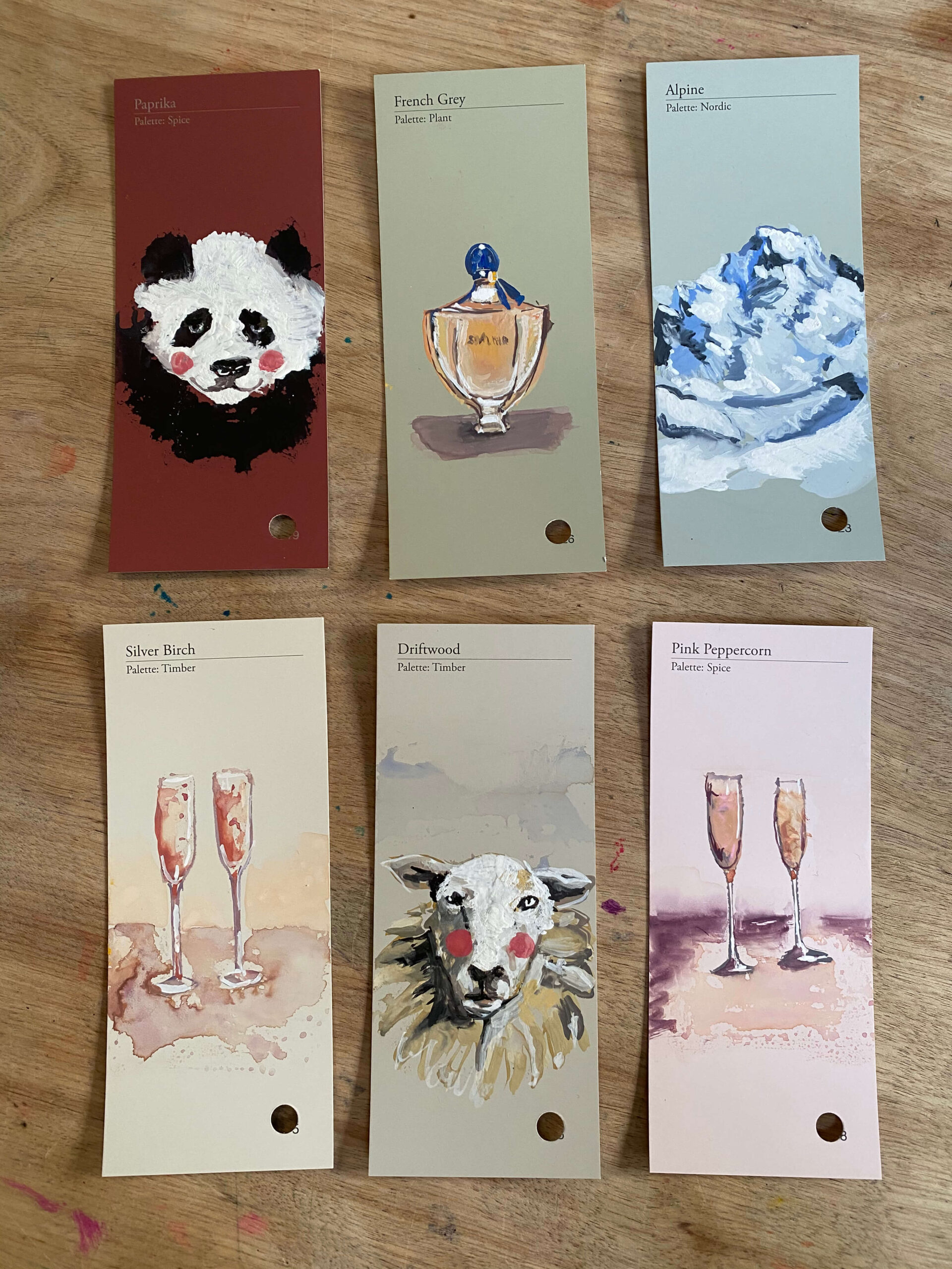 Paint sample cards