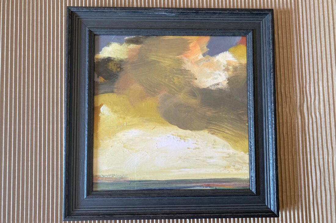 I will learn to love the skies im under acrylic on board 30x30 1