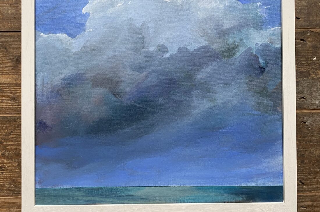 Like winds my eyes close acrylic on board 40x40cm