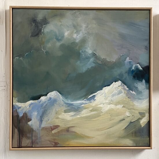Over snow by winter sown acrylic on linen 79x79cm