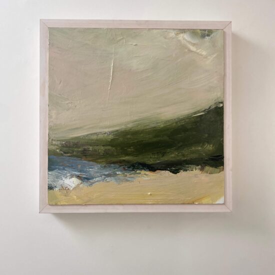 Hightide south devon 50x50 acrylic on wood