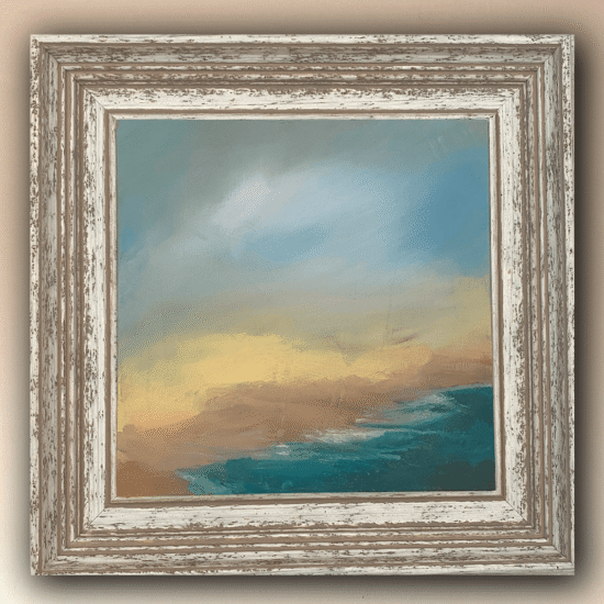 Atlantic swell 30x30cm acyrlic on wood