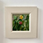 Growing through 15x15cm acrylic on wood