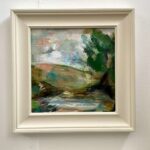 River paddling 30x30cm acrylic on wood