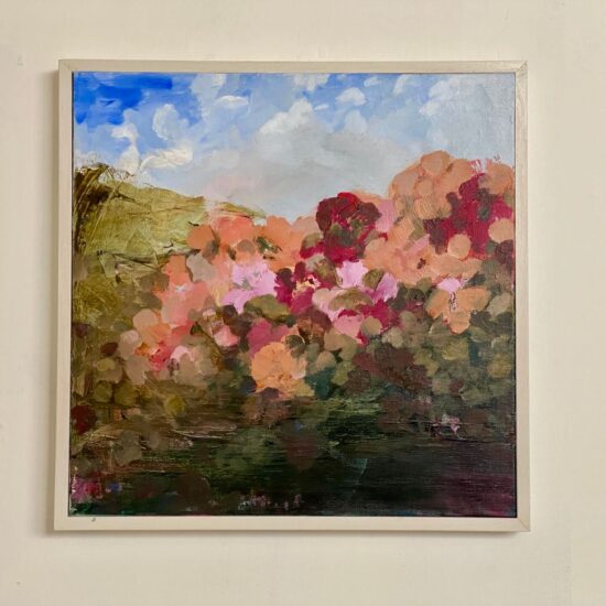 As rosy as morn 50x50 acrylic on linen