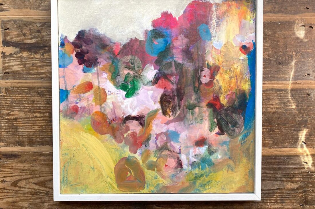 Canker blooms 40x40cm acrylic on linen
