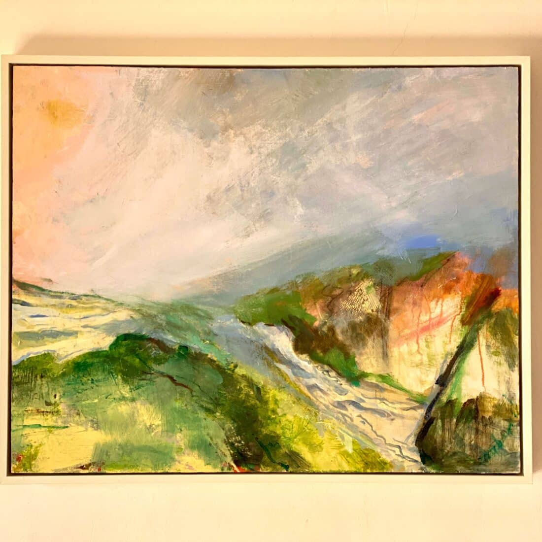 New years day together devon 80x64cm acrylic on wood