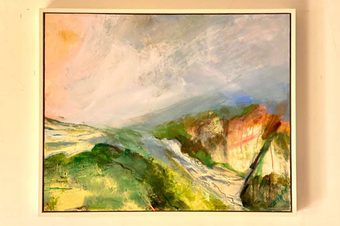 New years day together devon 80x64cm acrylic on wood