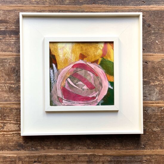 The last rose of summer 21x21cm acrylic on wood